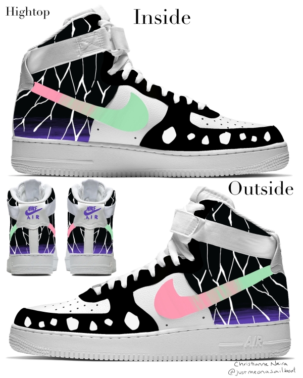 Demon Anime Slayer Insect Pillar Inspired Nike Air Force 1 '07 Unisex Adult (Low/Mid/Hitop) - Image 4