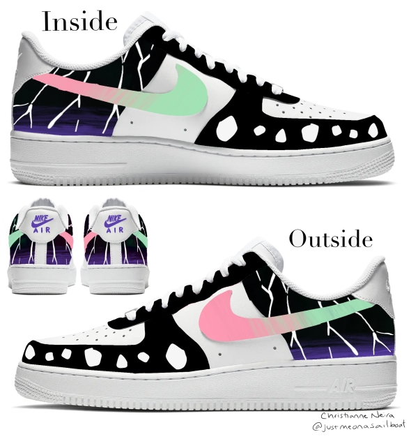 Demon Anime Slayer Insect Pillar Inspired Nike Air Force 1 '07 Unisex Adult (Low/Mid/Hitop) - Image 2