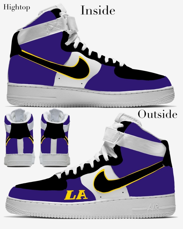 Los Angeles Basketball Team Statement Nike Air Force 1 '07 Unisex Adult (Low/Mid/Hitop) - Image 4