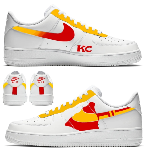 Kansas City Football Team Colorswap Nike Air Force 1 '07 Unisex Adult (Low/Mid/Hitop) (Copy) - Image 4