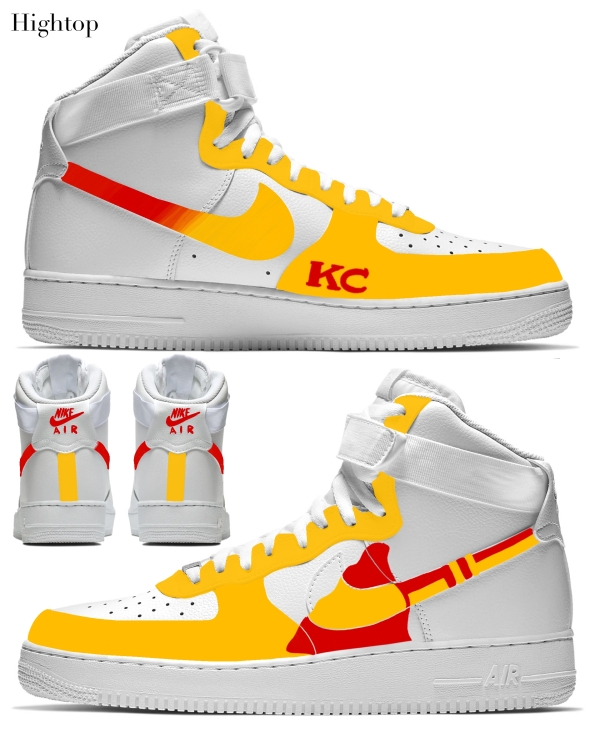 Kansas City Football Team Colorswap Nike Air Force 1 '07 Unisex Adult (Low/Mid/Hitop) (Copy) - Image 2