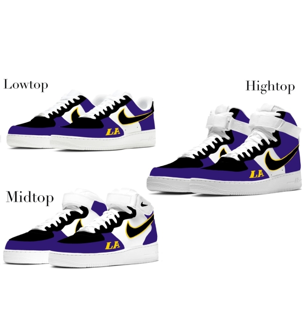 Los Angeles Basketball Team Statement Nike Air Force 1 '07 Unisex Adult (Low/Mid/Hitop)