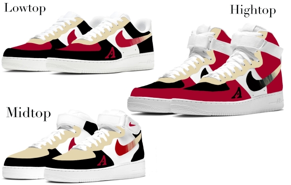 Arizona Baseball Team 1 Nike Air Force 1 ‘07 Unisex Adult (Low/Mid/Hitop)