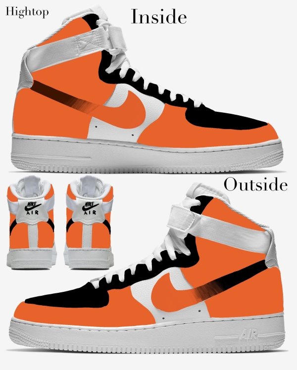 Baltimore Baseball Team 1 Nike Air Force 1 ‘07 Unisex Adult (Low/Mid/Hitop) - Image 4