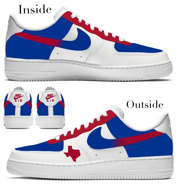 Texas Baseball Team Nike Air Force 1 ‘07 Unisex Adult (Low/Mid/Hitop) - Image 3