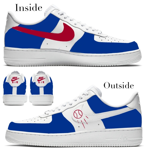Los Angeles Baseball Team 2 Nike Air Force 1 ‘07 Unisex Adult (Low/Mid/Hitop) - Image 2