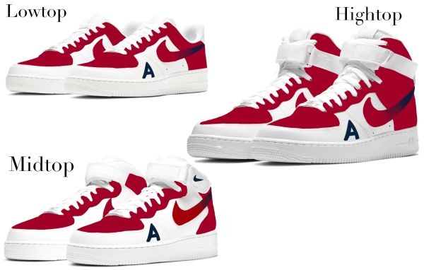 Los Angeles 1 Baseball Team Nike Air Force 1 ‘07 Unisex Adult (Low/Mid/Hitop)