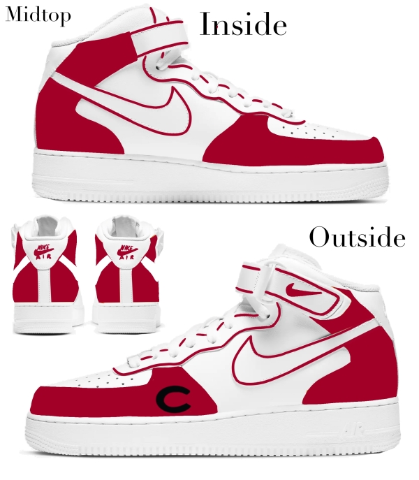 Cincinnati Baseball Team Nike Air Force 1 ‘07 Unisex Adult (Low/Mid/Hitop) - Image 3