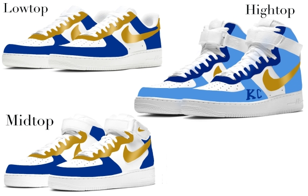 Kansas City Baseball Team Nike Air Force 1 ‘07 Unisex Adult (Low/Mid/Hitop)