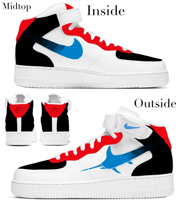 Miami Baseball Team Nike Air Force 1 ‘07 Unisex Adult (Low/Mid/Hitop) - Image 3