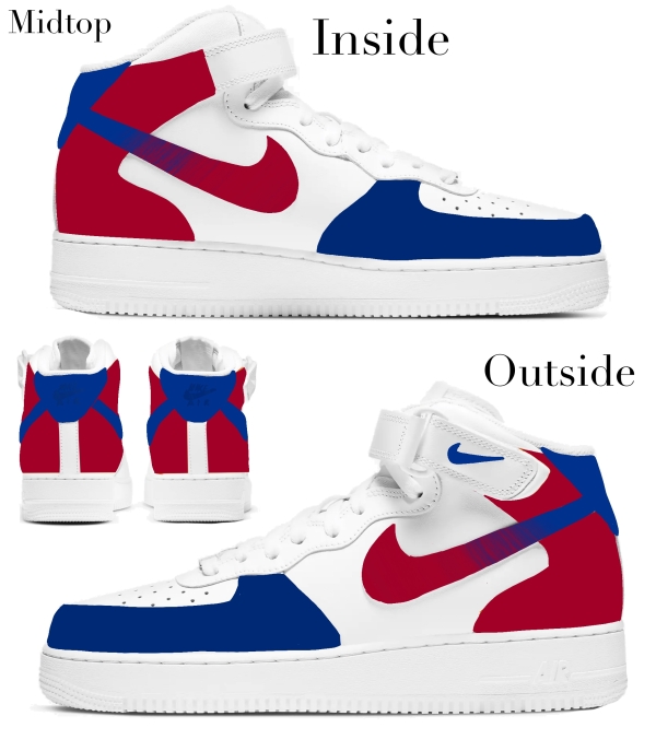 Philadelphia Baseball Team Nike Air Force 1 ‘07 Unisex Adult (Low/Mid/Hitop) - Image 3