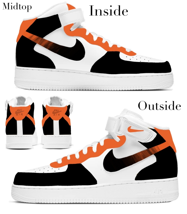 Baltimore Baseball Team 1 Nike Air Force 1 ‘07 Unisex Adult (Low/Mid/Hitop) - Image 3