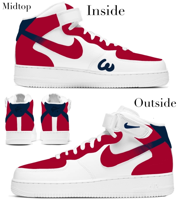 Washington Baseball Team Nike Air Force 1 '07 Unisex Adult (Low/Mid/Hitop) - Image 3