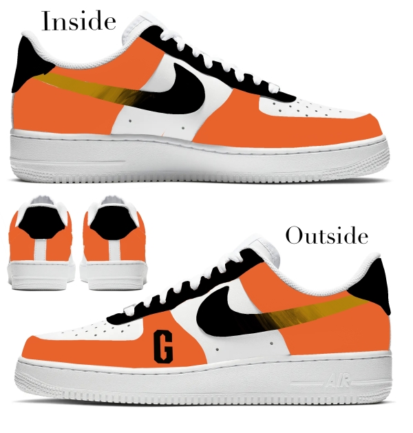 San Francisco Baseball Team Nike Air Force 1 ‘07 Unisex Adult (Low/Mid/Hitop) - Image 2