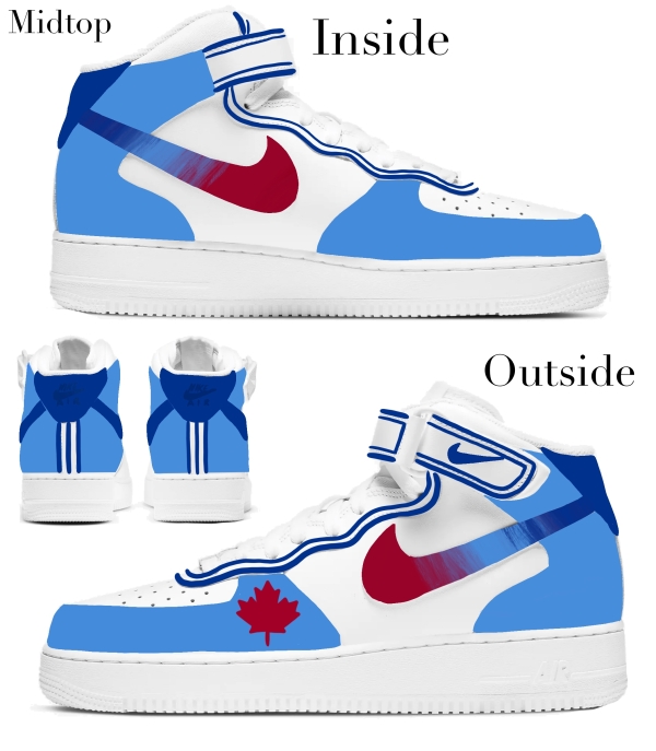 Toronto Baseball Team Nike Air Force 1 '07 Unisex Adult (Low/Mid/Hitop) - Image 3