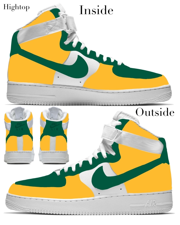 Oakland Baseball Team Nike Air Force 1 ‘07 Unisex Adult (Low/Mid/Hitop) m - Image 4