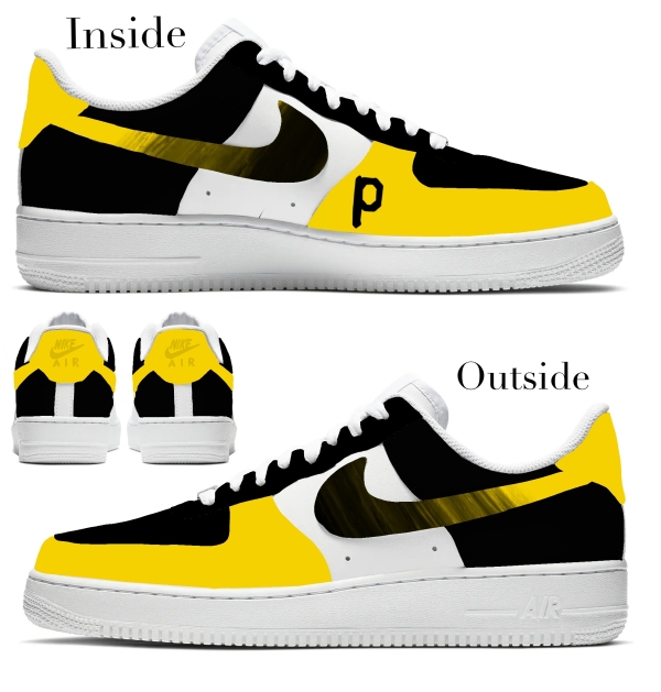 Pittsburgh Baseball Team Nike Air Force 1 ‘07 Unisex Adult (Low/Mid/Hitop) - Image 2