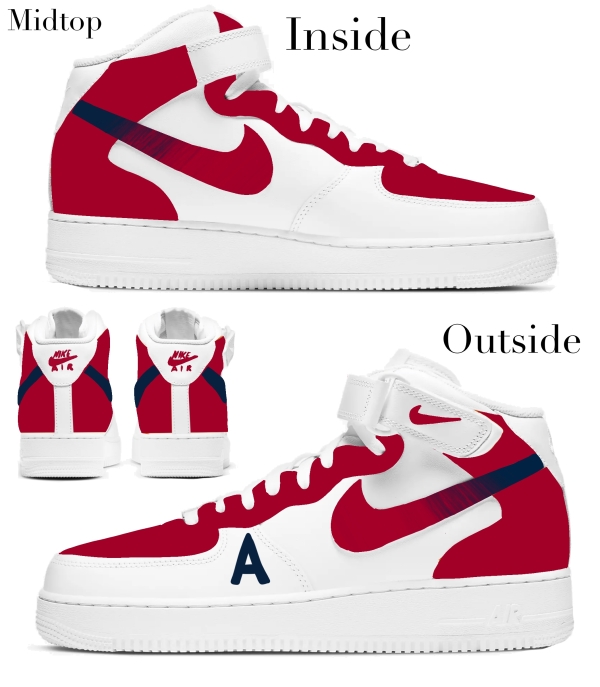 Los Angeles 1 Baseball Team Nike Air Force 1 ‘07 Unisex Adult (Low/Mid/Hitop) - Image 3