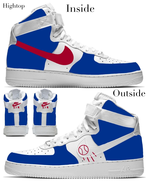 Los Angeles Baseball Team 2 Nike Air Force 1 ‘07 Unisex Adult (Low/Mid/Hitop) - Image 4