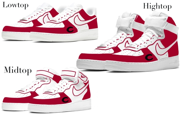 Cincinnati Baseball Team Nike Air Force 1 ‘07 Unisex Adult (Low/Mid/Hitop)