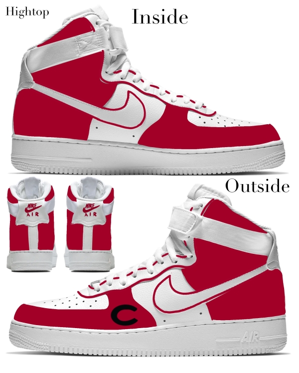 Cincinnati Baseball Team Nike Air Force 1 ‘07 Unisex Adult (Low/Mid/Hitop) - Image 4