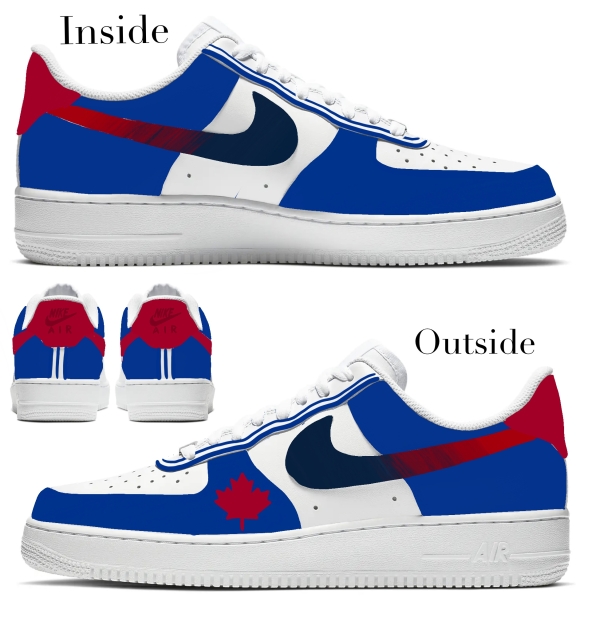Toronto Baseball Team Nike Air Force 1 '07 Unisex Adult (Low/Mid/Hitop) - Image 2