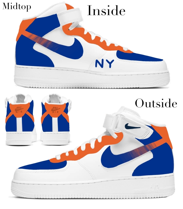 New York  Baseball Team 1 Nike Air Force 1 ‘07 Unisex Adult (Low/Mid/Hitop) - Image 3