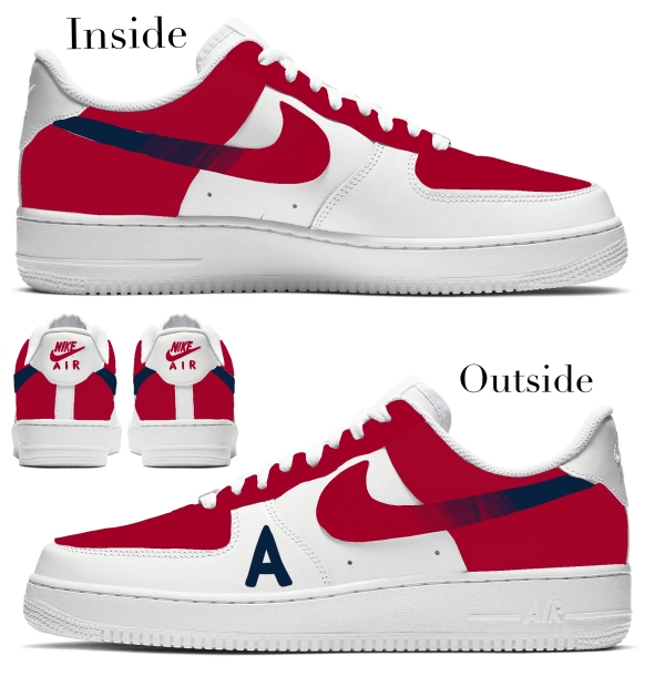 Los Angeles 1 Baseball Team Nike Air Force 1 ‘07 Unisex Adult (Low/Mid/Hitop) - Image 2