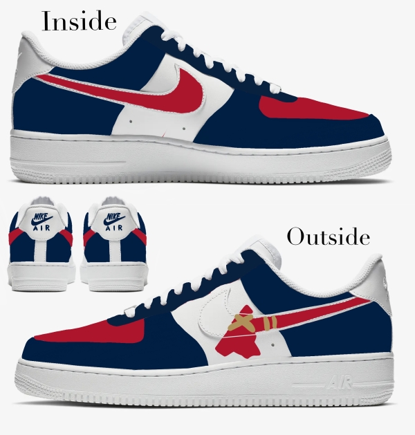 Atlanta Baseball Team 1 Nike Air Force 1 ‘07 Unisex Adult (Low/Mid/Hitop) - Image 2