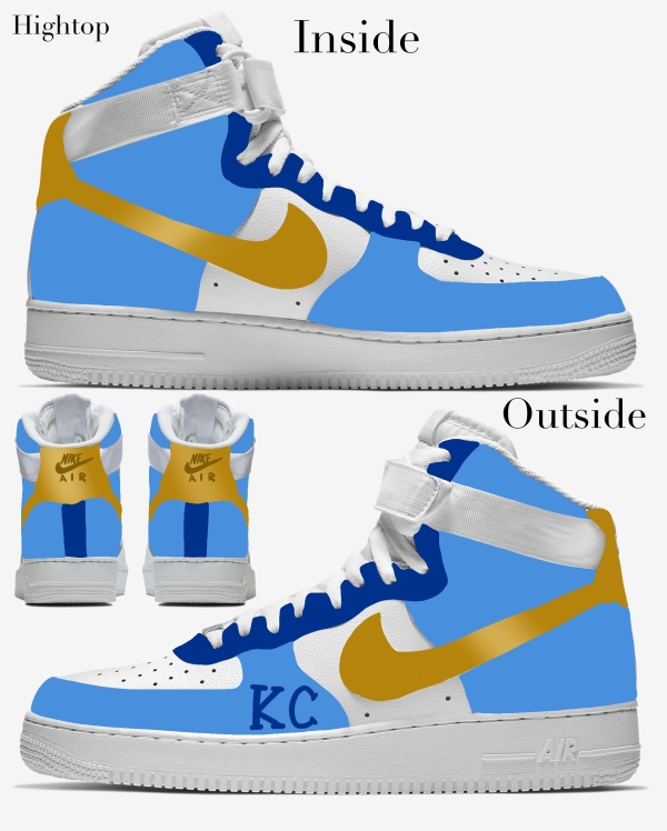 Kansas City Baseball Team Nike Air Force 1 ‘07 Unisex Adult (Low/Mid/Hitop) - Image 4