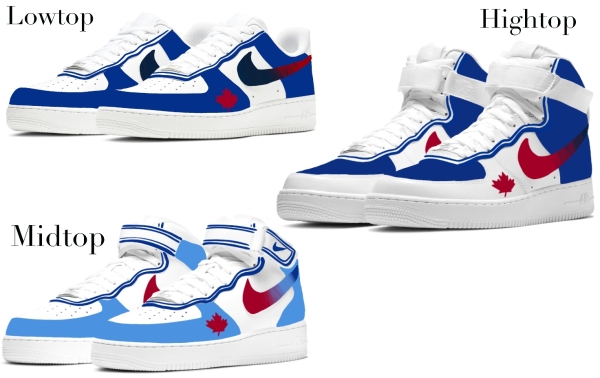 Toronto Baseball Team Nike Air Force 1 '07 Unisex Adult (Low/Mid/Hitop)