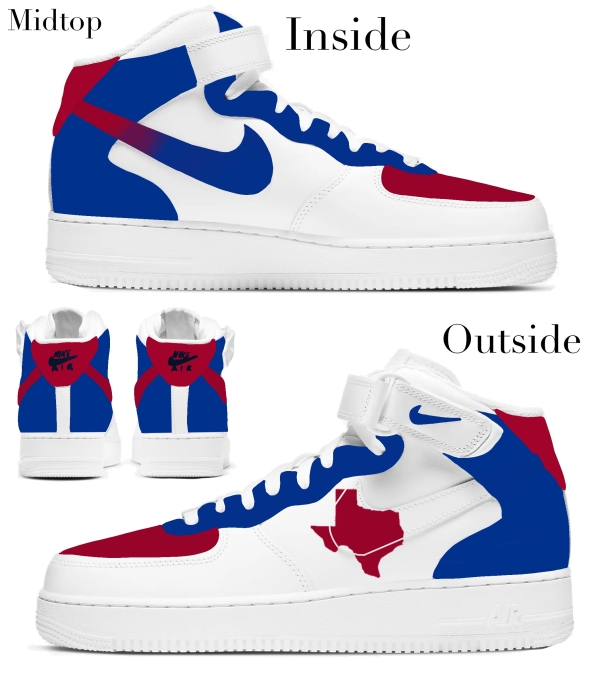 Texas Baseball Team Nike Air Force 1 ‘07 Unisex Adult (Low/Mid/Hitop) - Image 4