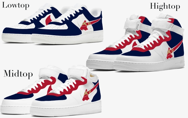 Atlanta Baseball Team 1 Nike Air Force 1 ‘07 Unisex Adult (Low/Mid/Hitop)