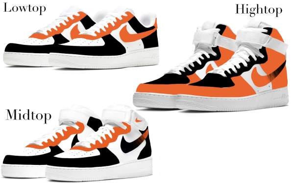 Baltimore Baseball Team 1 Nike Air Force 1 ‘07 Unisex Adult (Low/Mid/Hitop)