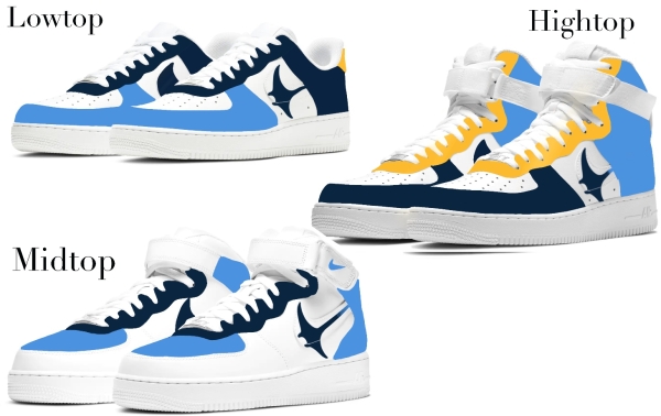 Tampa Bay Baseball Team Nike Air Force 1 ‘07 Unisex Adult (Low/Mid/Hitop)