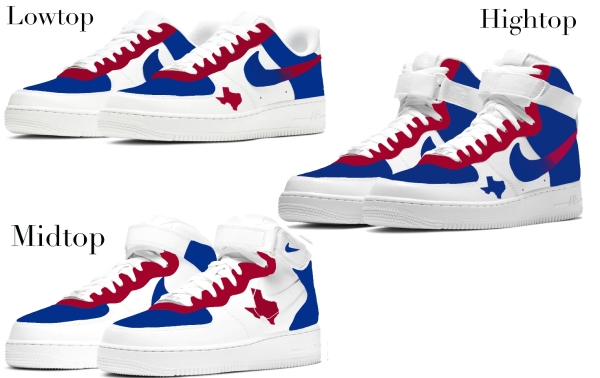 Texas Baseball Team Nike Air Force 1 ‘07 Unisex Adult (Low/Mid/Hitop)