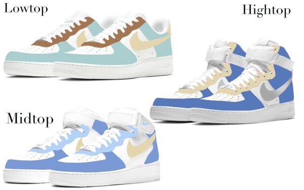 Poké #006 #007 #008 Inspired Nike Air Force 1 '07 Unisex Adult (Low/Mid/Hitop)