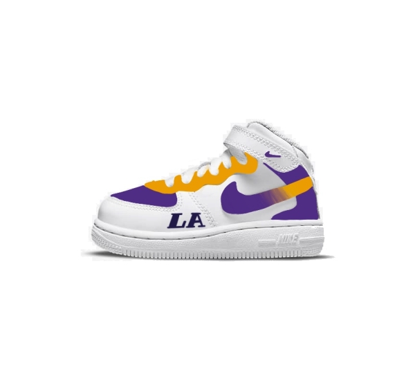 Little Kid Los Angeles Basketball Team Nike Air Force 1 '07 (Low/Mid)