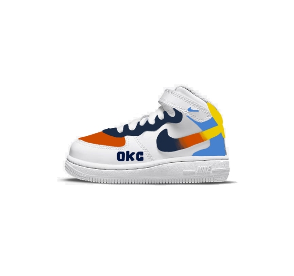 Big Kid Oklahoma Basketball Team Nike Air Force 1 '07 (Low/Mid/Hitop) - Image 3