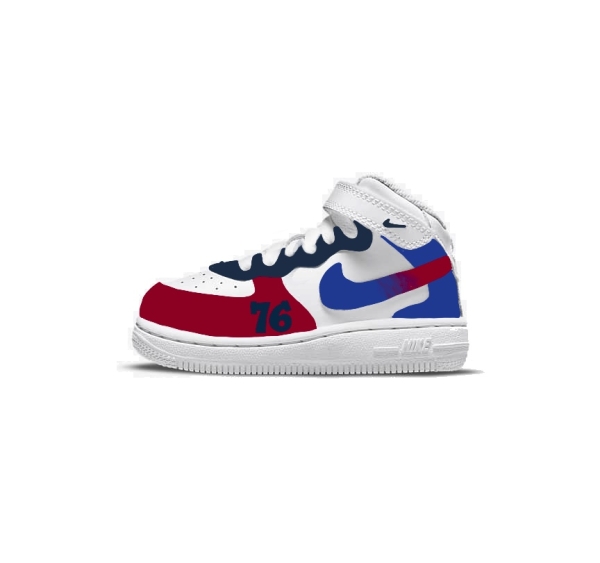 Big Kid Philadelphia Basketball Team Nike Air Force 1 '07 (Low/Mid/Hitop) - Image 3