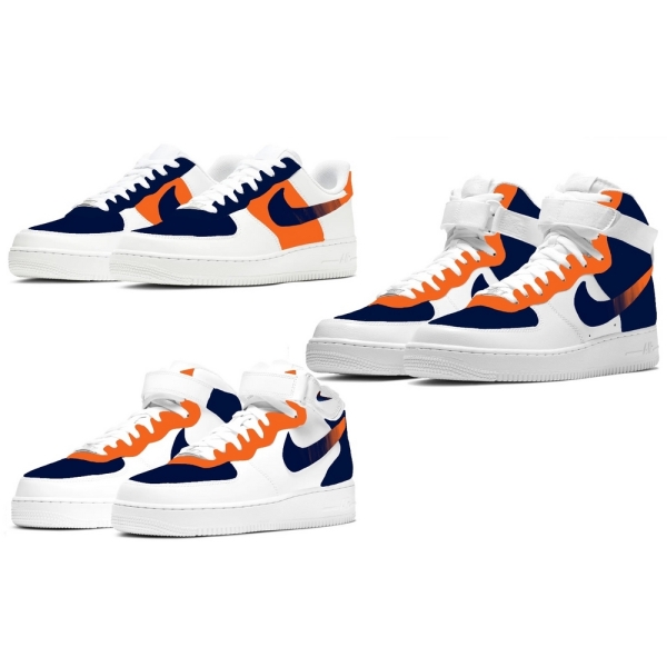 Denver Football Team Nike Air Force 1 '07 Unisex Adult (Low/Mid/Hitop)