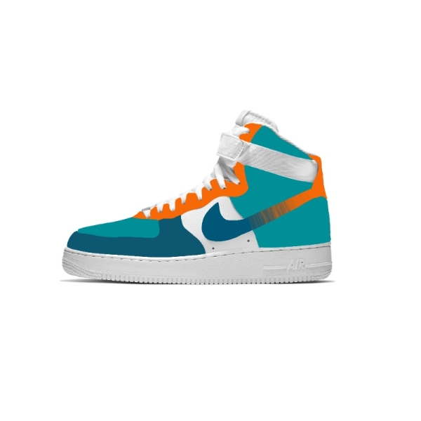 Big Kid Miami Football Team Nike Air Force 1 '07 (Low/Mid/Hitop)