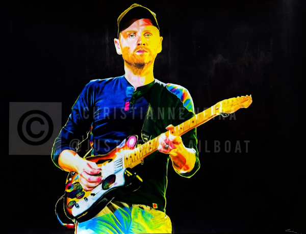 Jonny Buckland Neon Colored Pencil Portrait (Original)