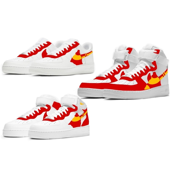 Kansas City Football Team Nike Air Force 1 '07 Unisex Adult (Low/Mid/Hitop)