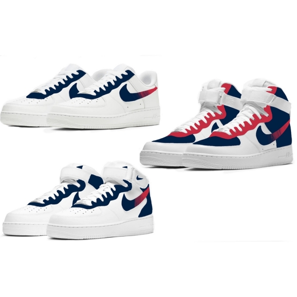 New England Football Team Nike Air Force 1 '07 Unisex Adult (Low/Mid/Hitop)