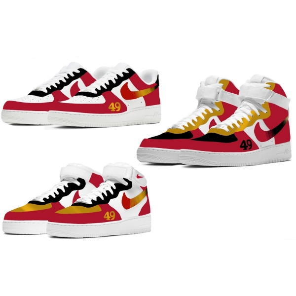 San Francisco Football Team Nike Air Force 1 '07 Unisex Adult (Low/Mid/Hitop)