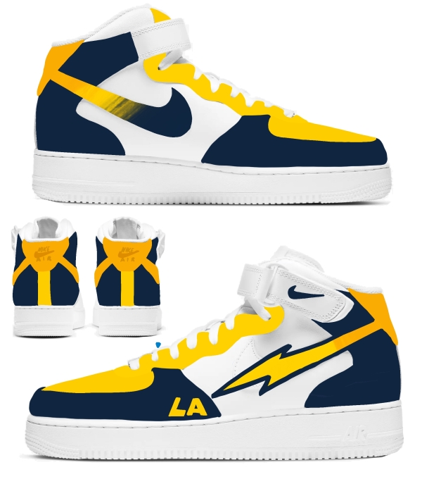 Los Angeles Football Team Dark Nike Air Force 1 '07 Unisex Adult (Low/Mid/Hitop) - Image 3