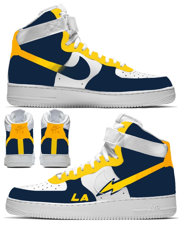 Los Angeles Football Team Dark Nike Air Force 1 '07 Unisex Adult (Low/Mid/Hitop) - Image 4